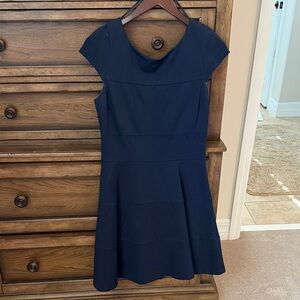 banana republic navy Blue Cap Sleeve Dress